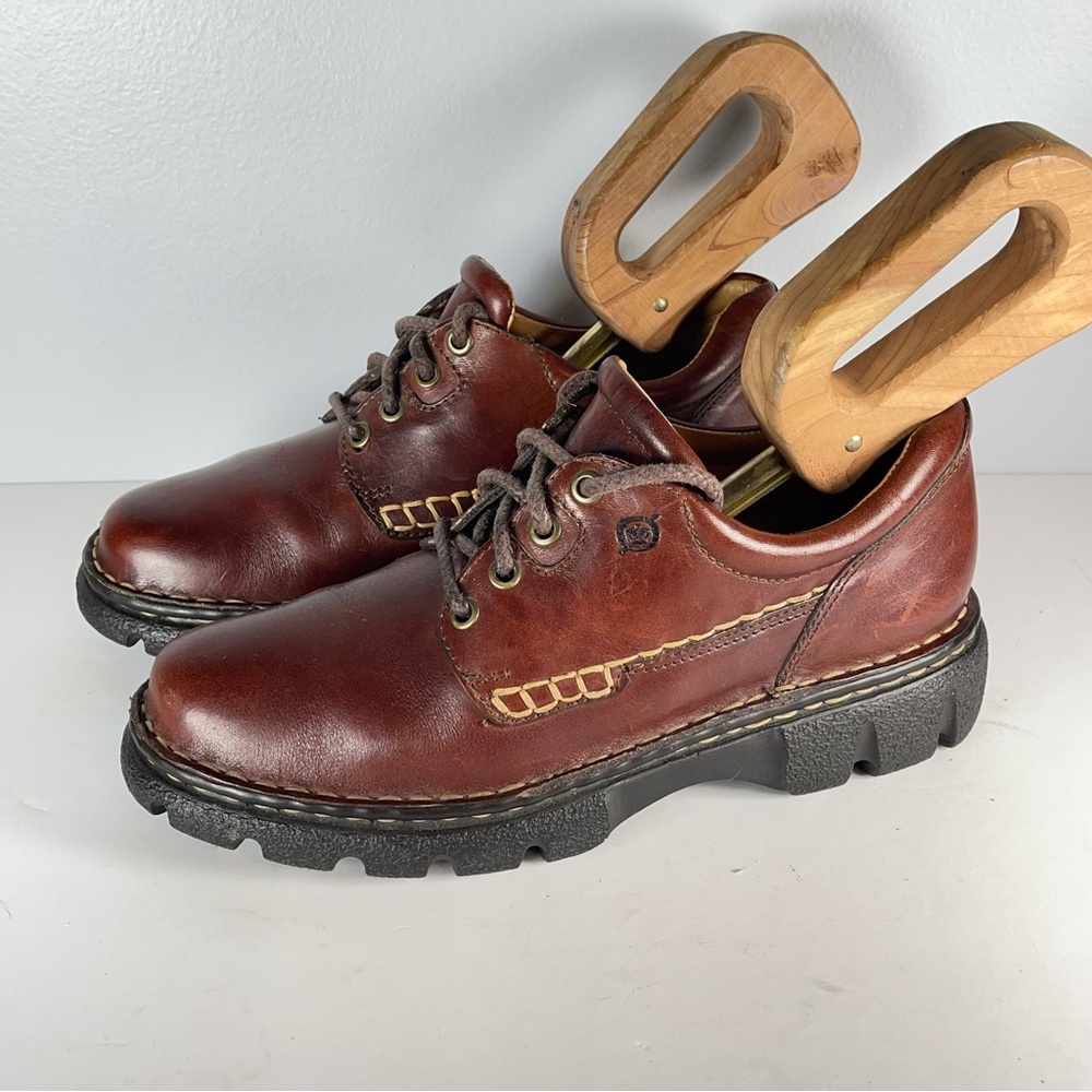 BORN Women’s Y2K Brown Leather Lace Up Oxford Shoe Size 9M